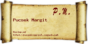 Pucsek Margit névjegykártya